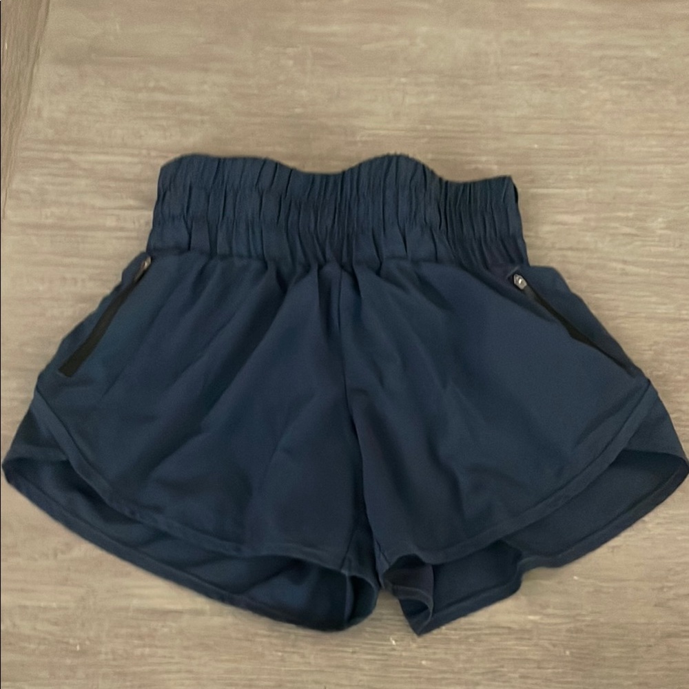 Navy Athletic Shorts with Elastic Waistband
